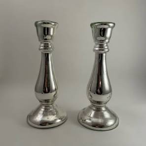 Mercury Glass Candlesticks